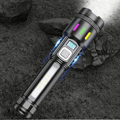 🔦Linterna LED multifuncional con zoom e indicador de potencia🌟