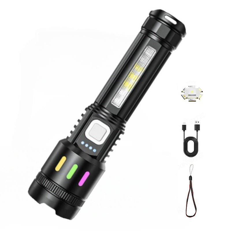 🔦Linterna LED multifuncional con zoom e indicador de potencia🌟
