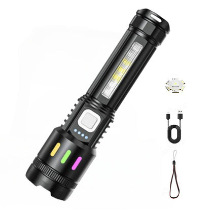 🔦Linterna LED multifuncional con zoom e indicador de potencia🌟