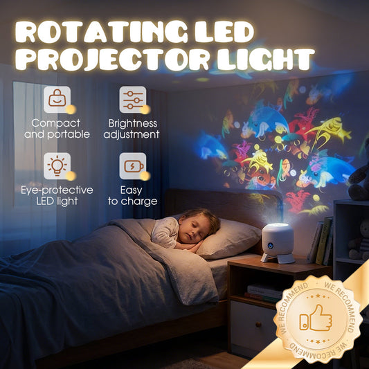 💡Luz LED giratoria dinámica para proyector🌙☀️