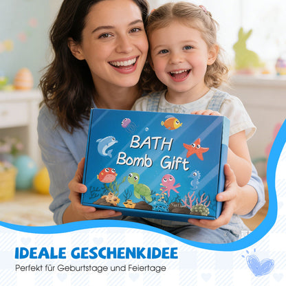 💎 ¡50 % DE DESCUENTO EN EL SET DE BOMBAS DE BAÑO CON SORPRESA! 💎 12 juguetes de animales marinos, cuidado suave y diversión aromática para los niños 🛁