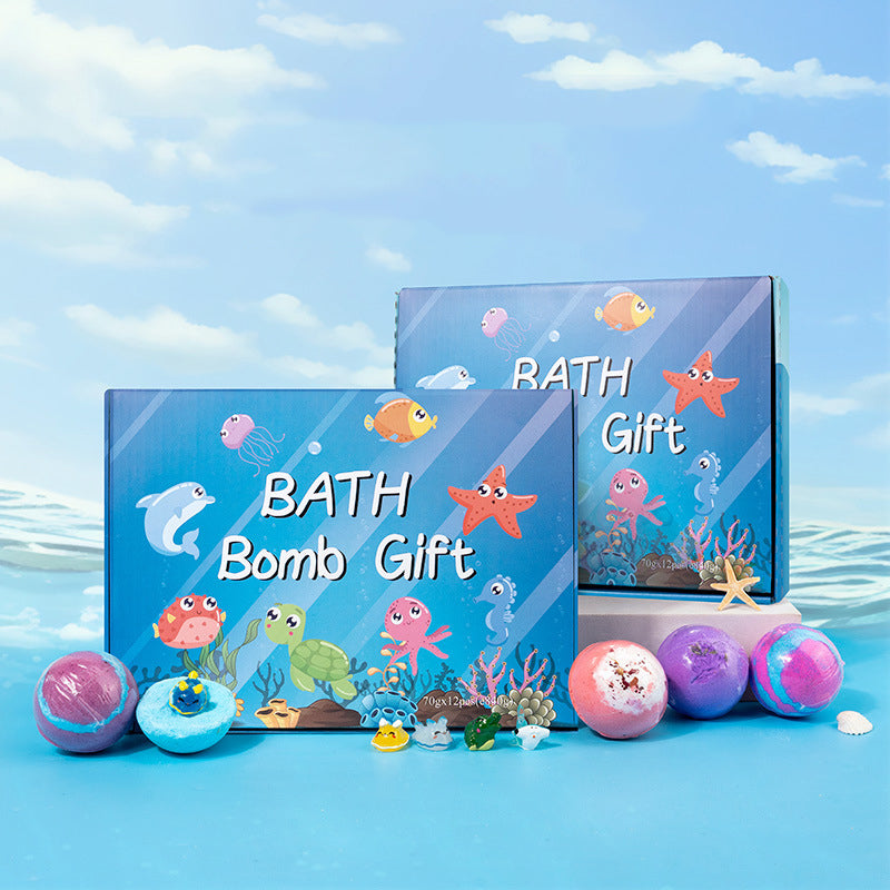 💎 ¡50 % DE DESCUENTO EN EL SET DE BOMBAS DE BAÑO CON SORPRESA! 💎 12 juguetes de animales marinos, cuidado suave y diversión aromática para los niños 🛁