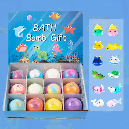 💎 ¡50 % DE DESCUENTO EN EL SET DE BOMBAS DE BAÑO CON SORPRESA! 💎 12 juguetes de animales marinos, cuidado suave y diversión aromática para los niños 🛁