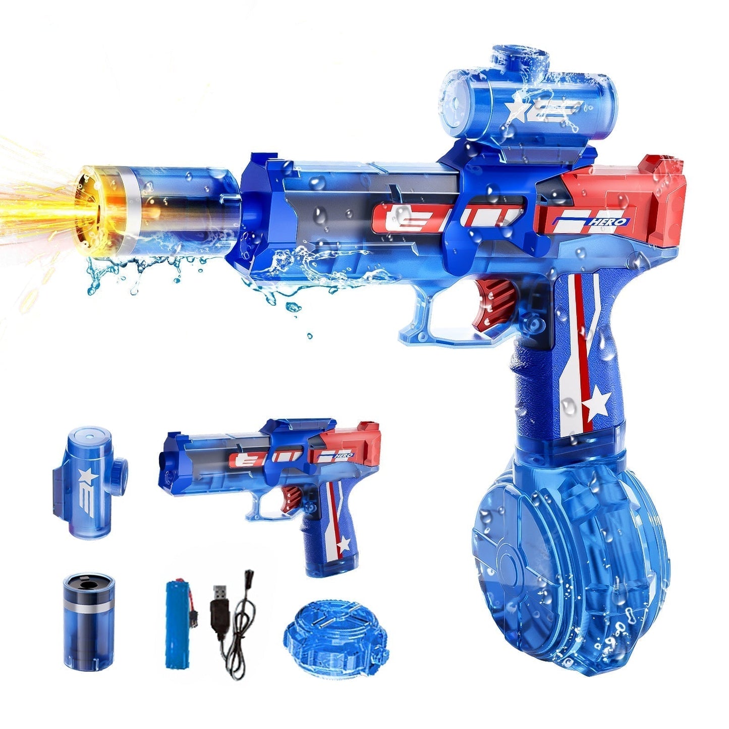 Pistola de agua eléctrica: Ice Mouse con linterna⚡💦🔥