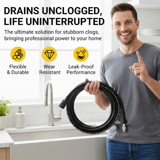 Manguera Destapacaños de Alta Presión para Drenaje con Boquilla