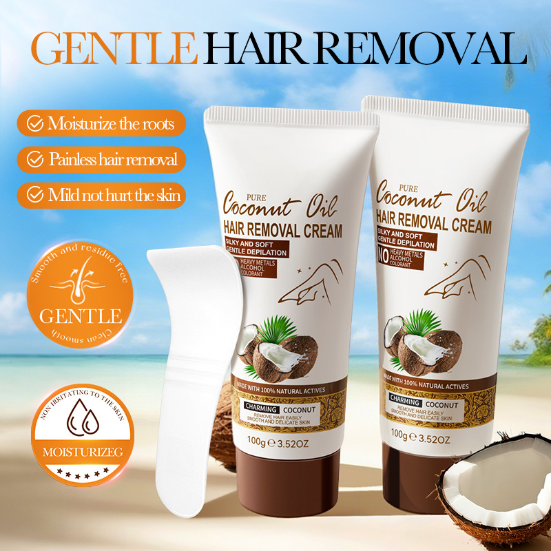 🥥Crema depilatoria con aceite de coco para una piel suave