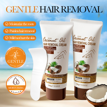 🥥Crema depilatoria con aceite de coco para una piel suave