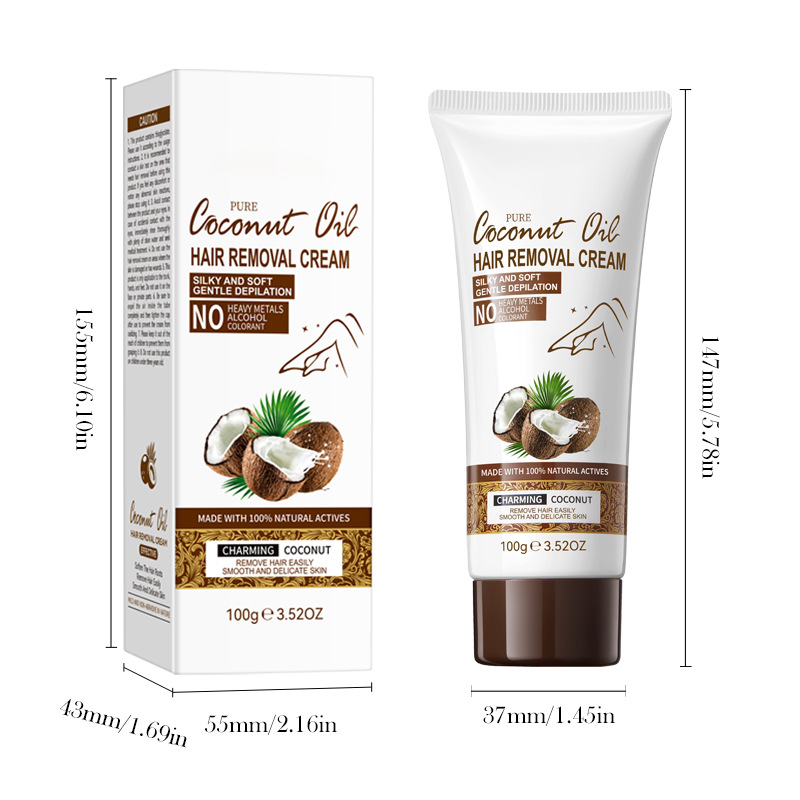 🥥Crema depilatoria con aceite de coco para una piel suave