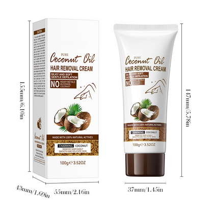 🥥Crema depilatoria con aceite de coco para una piel suave