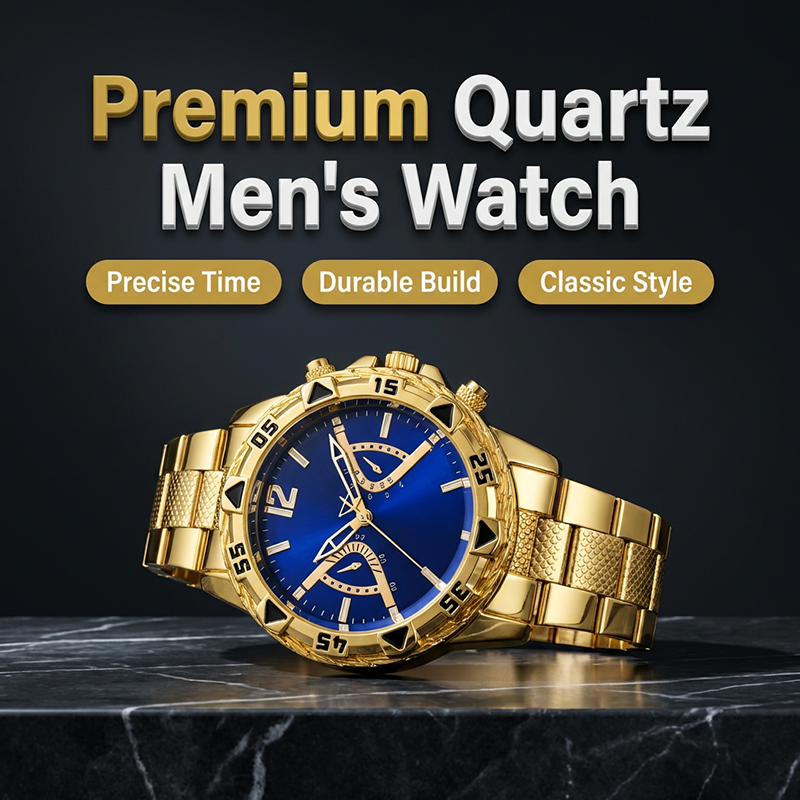 ⌚Reloj clásico de cuarzo para hombre, de metal
