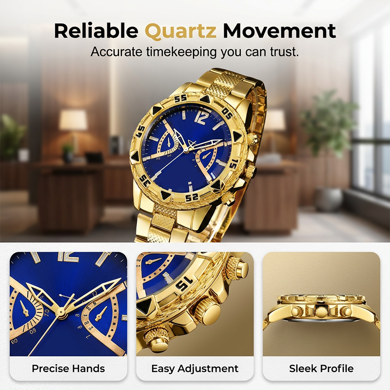 ⌚Reloj clásico de cuarzo para hombre, de metal