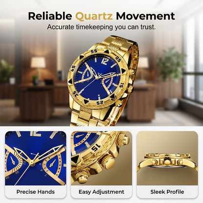 ⌚Reloj clásico de cuarzo para hombre, de metal