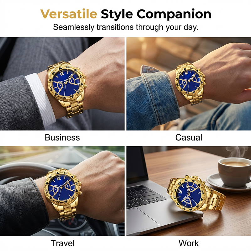 ⌚Reloj clásico de cuarzo para hombre, de metal