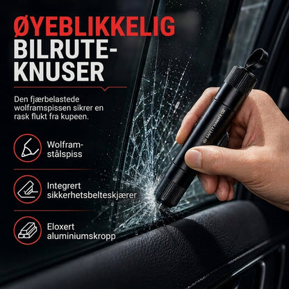 Bærbar sikkerhedsmini-hammer til biler og til at knuse ruder