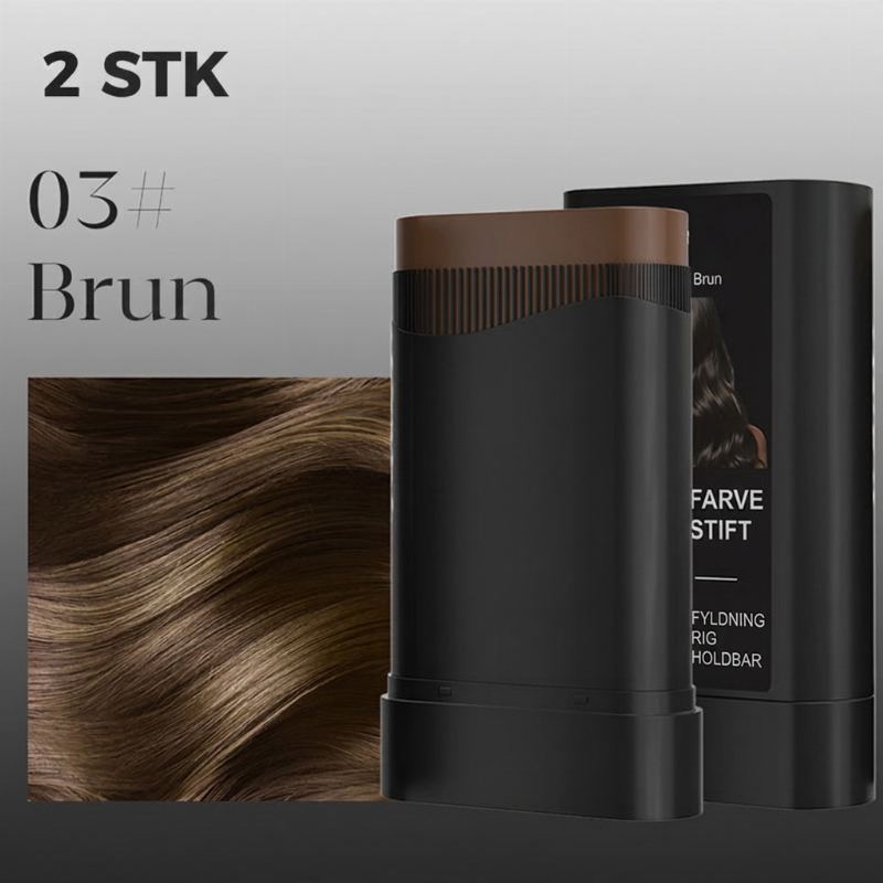 Vandtæt Hår- og Skædpenn – Øjeblikkelig Dækning af Gråt Hår, med Kæppapplikator – Vandtæt og Langtidsholdbar – 20g – Sort, Mørkebrun eller Brun! 💇‍♂️✨