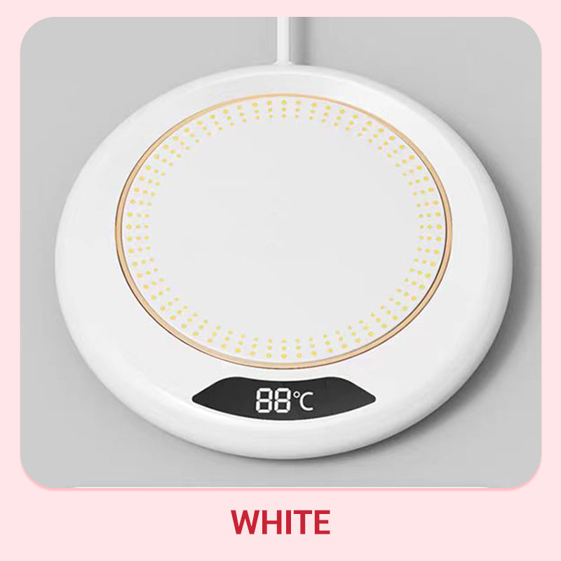 ☕ -50 % ! ✨ Chauffe-tasse électrique – 3 modes de température réglables, arrêt automatique intelligent après 8 heures, compatibilité avec les tasses à fond plat large et chauffage basse consommation de 20 W – 3 couleurs 🍵