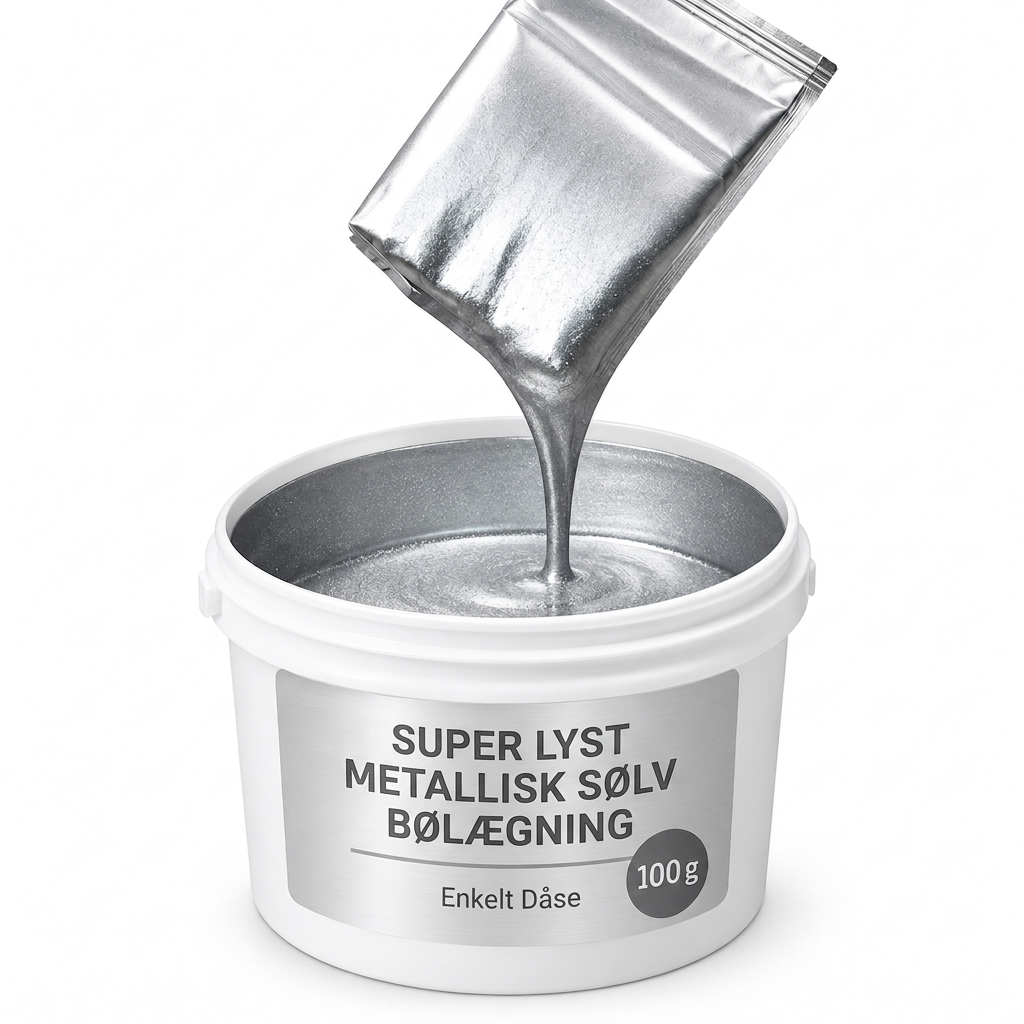 🎨 Vandbaseret sølvfarvet metallic-maling til renovering af metal