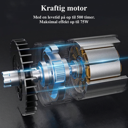 🧼 PROMOTION - FLASH : 50% RABAT ! Trådløs elektrisk roterende rengøringsbørste med teleskopskaft og 7 hoveder, dobbelt hastighed og 2500 mAh batteri til nem rengøring af alt fra gulv til loft ✨